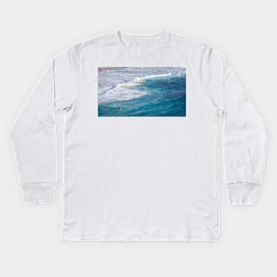 Seascape Surfers Hawaii Kids Long Sleeve T-Shirt